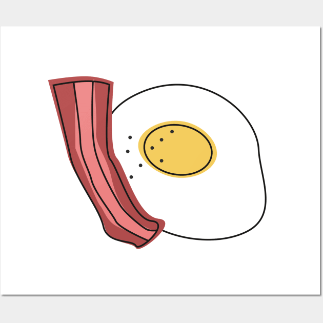 Egg and Bacon Breakfast - Good Vibes in the morning Wall Art by olivergraham